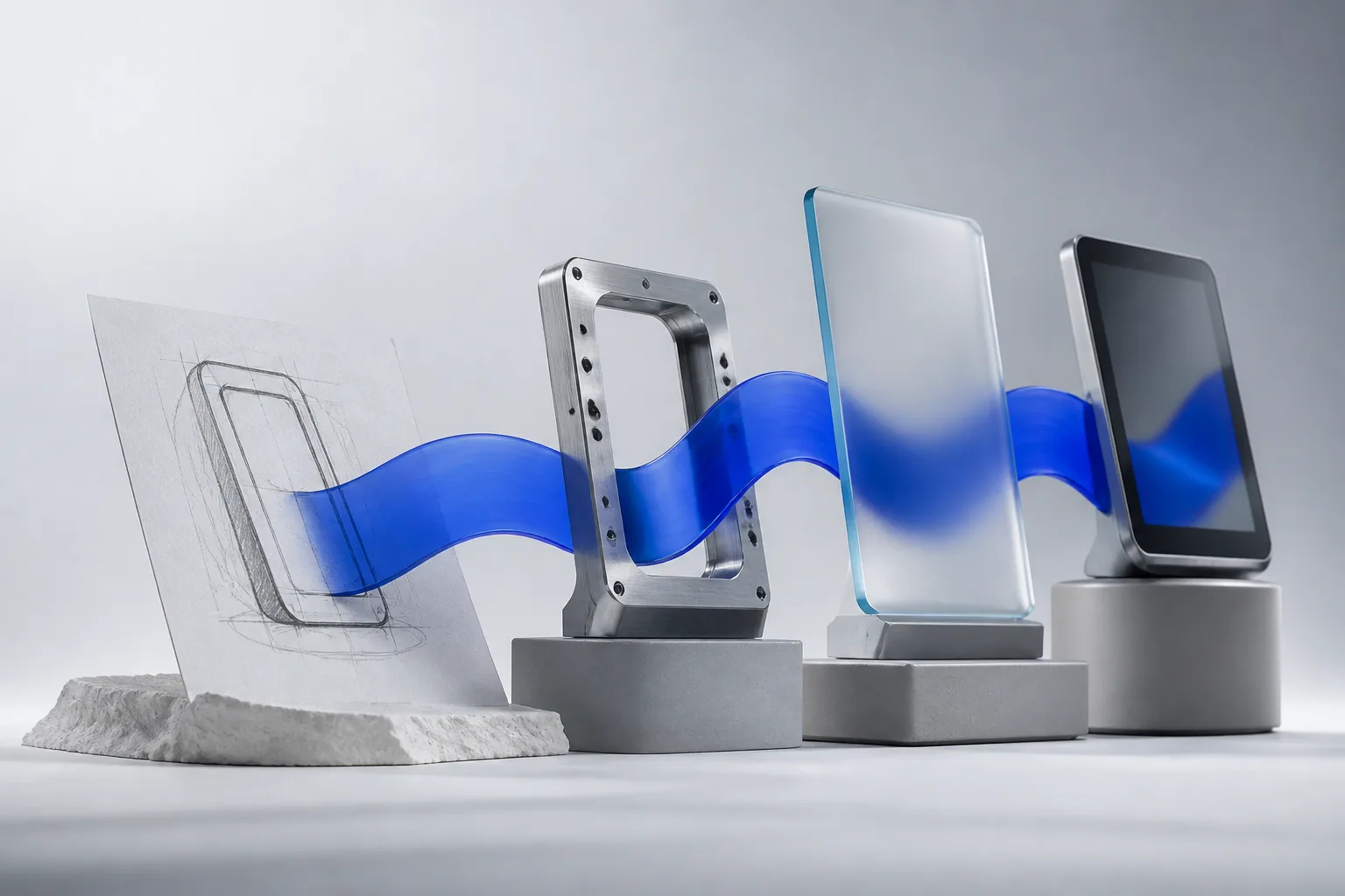 A design study showing an idea becoming a digital product